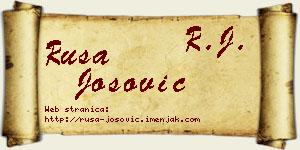 Rusa Josović vizit kartica